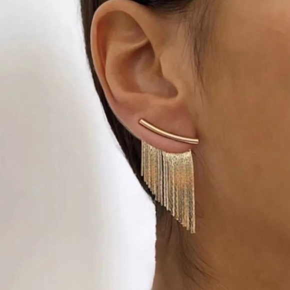 Free People Jewelry - Tassel Gold Earrings